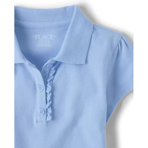 The Children's Place Girls' Short Sleeve Ruffle Pique Polo
