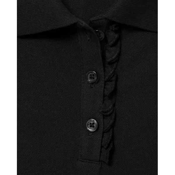 The Children's Place Girls' Short Sleeve Ruffle Pique Polo