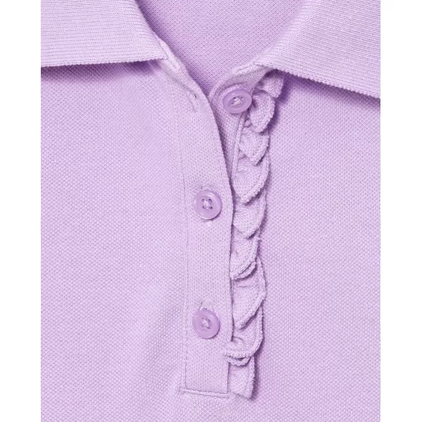 The Children's Place Girls' Short Sleeve Ruffle Pique Polo