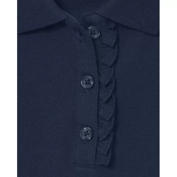 The Children's Place Girls' Short Sleeve Ruffle Pique Polo