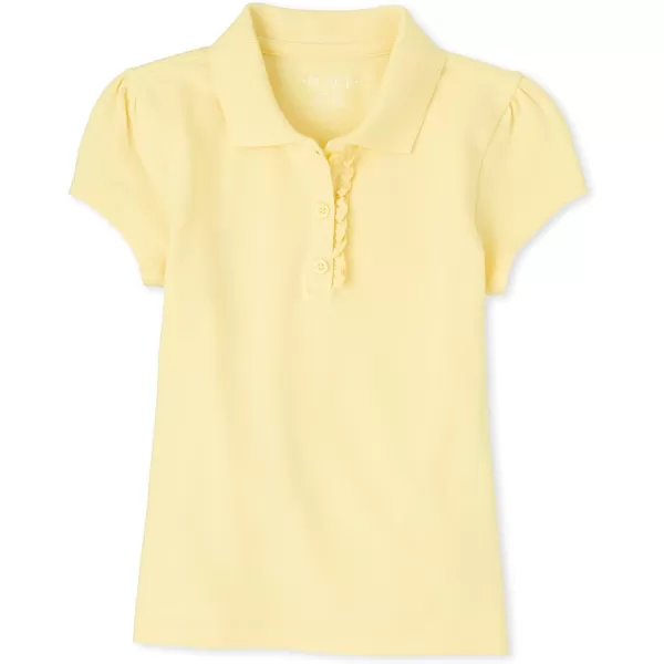 The Children's Place Girls' Short Sleeve Ruffle Pique Polo
