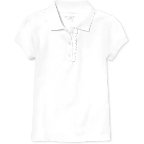 The Children's Place Girls' Short Sleeve Ruffle Pique Polo