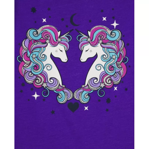The Children's Place Girls' Unicorn Long Sleeve Graphic T-Shirts, Multipacks