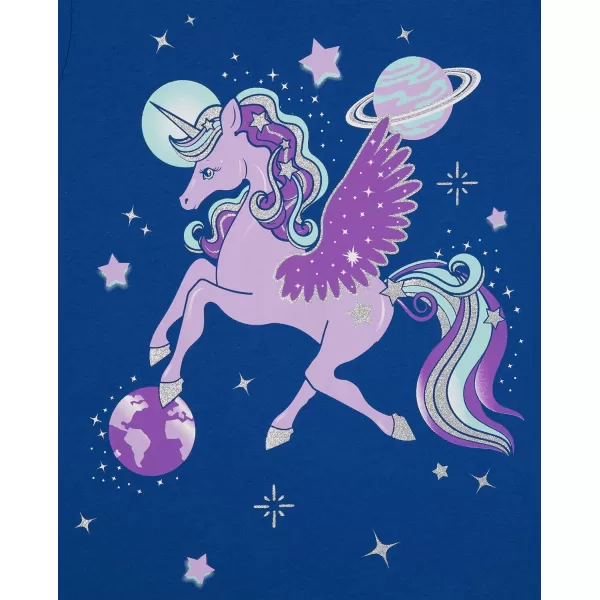 The Children's Place Girls' Unicorn Long Sleeve Graphic T-Shirts, Multipacks