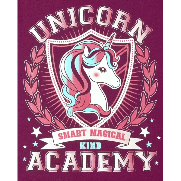 The Children's Place Girls' Unicorn Short Sleeve Graphic T-Shirts, Multipacks