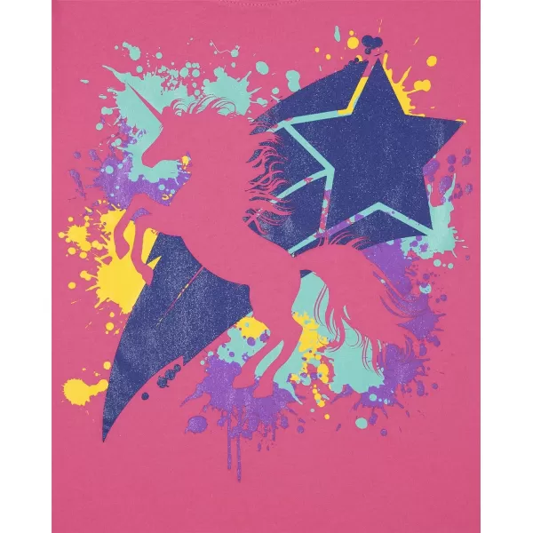 The Children's Place Girls' Unicorn Short Sleeve Graphic T-Shirts, Multipacks
