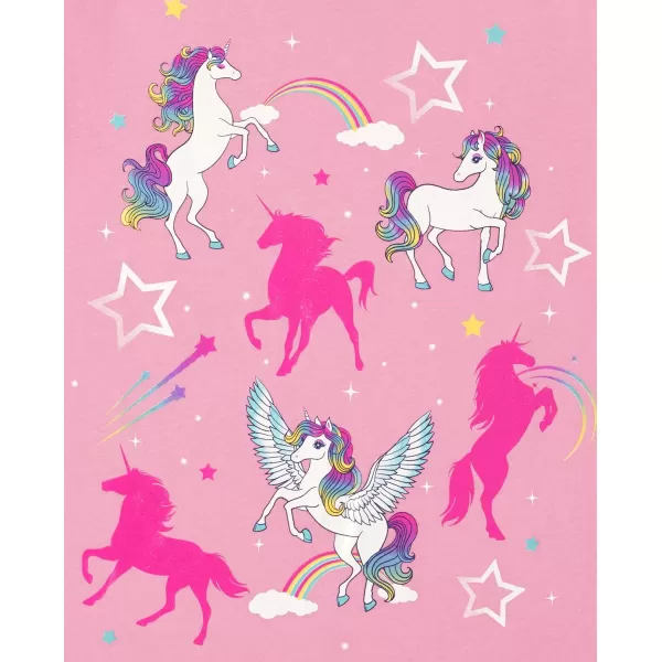 The Children's Place Girls' Unicorn Short Sleeve Graphic T-Shirts, Multipacks