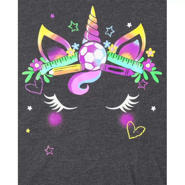 The Children's Place Girls' Unicorn Short Sleeve Graphic T-Shirts, Multipacks