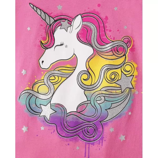 The Children's Place Girls' Unicorn Short Sleeve Graphic T-Shirts, Multipacks