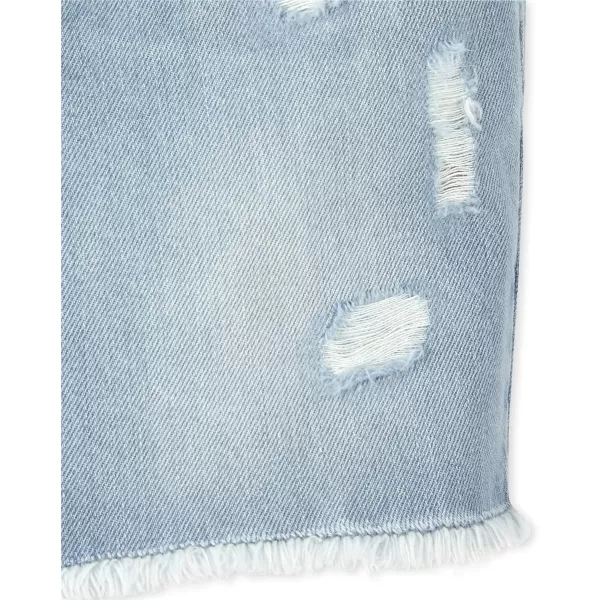 The Children's Place girls Distressed Denim Midi Short