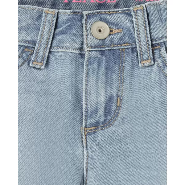 The Children's Place girls Distressed Denim Midi Short