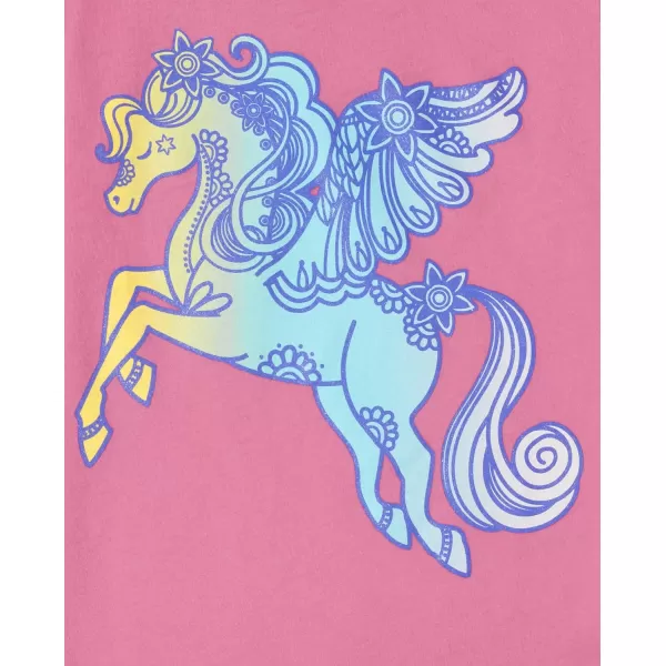 The Children's Place girls Dream Unicorn Graphic Short Sleeve Tee