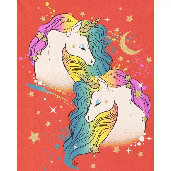 The Children's Place girls Dream Unicorn Graphic Short Sleeve Tee