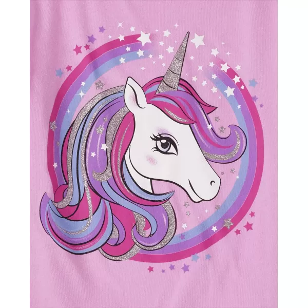 The Children's Place girls Dream Unicorn Graphic Short Sleeve Tee