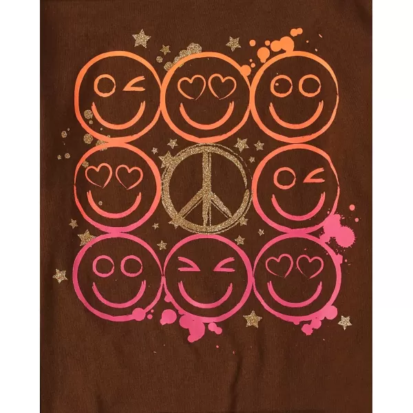 The Children's Place girls Happy Face Short Sleeve Graphic T Shirt
