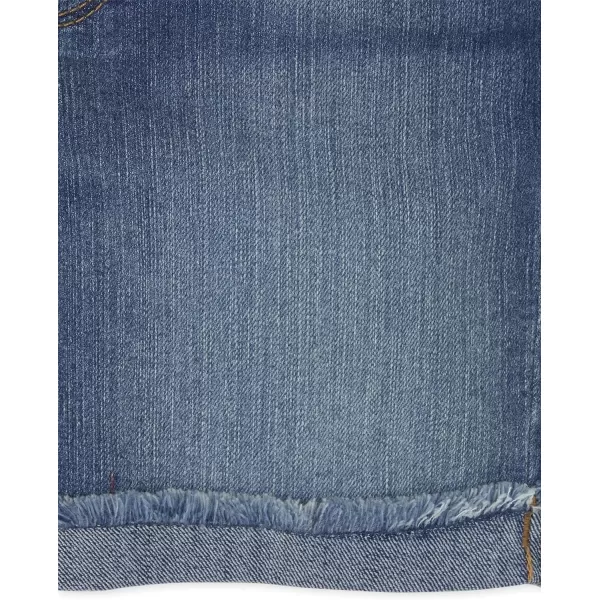The Children's Place girls High Waist Button Front Denim Midi Shorts