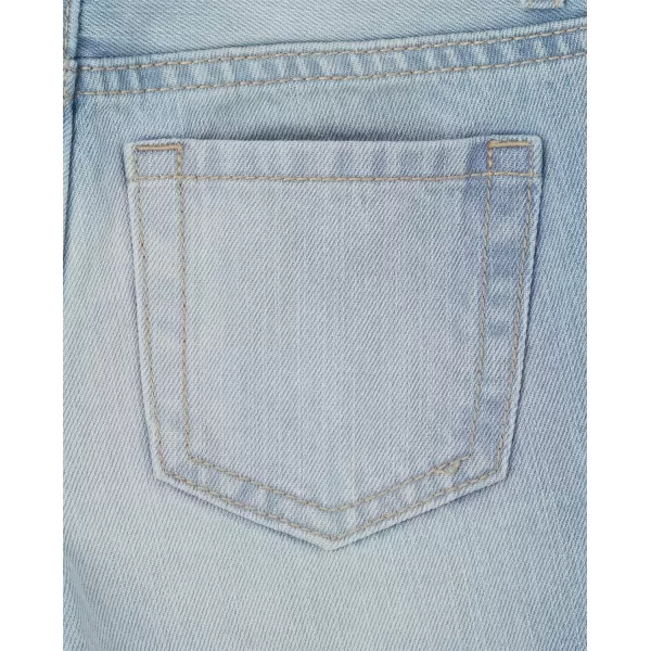 The Children's Place girls High Waist Button Front Denim Shortie Shorts
