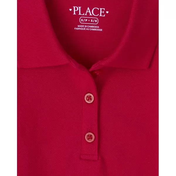 The Children's Place girls Long Sleeve Pique Polo