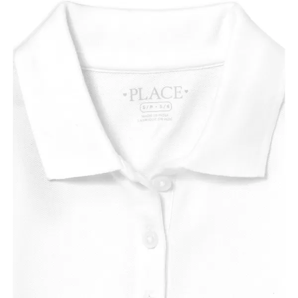The Children's Place girls Long Sleeve Pique Polo