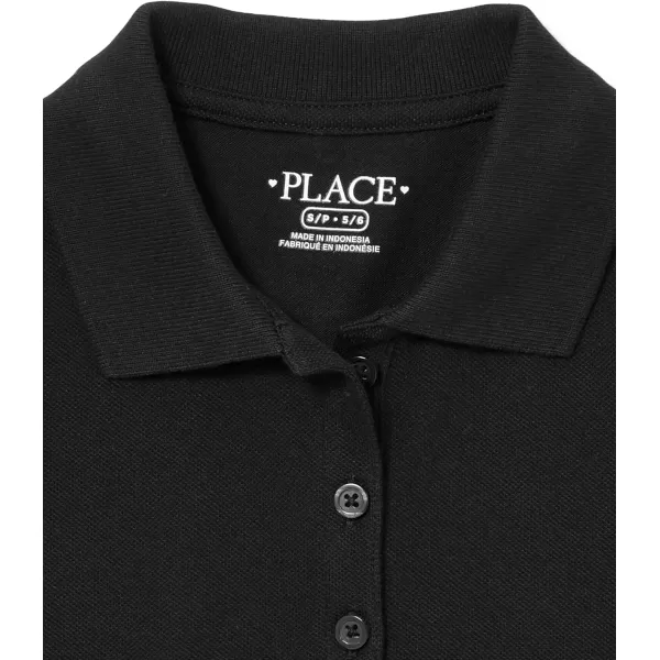 The Children's Place girls Long Sleeve Pique Polo