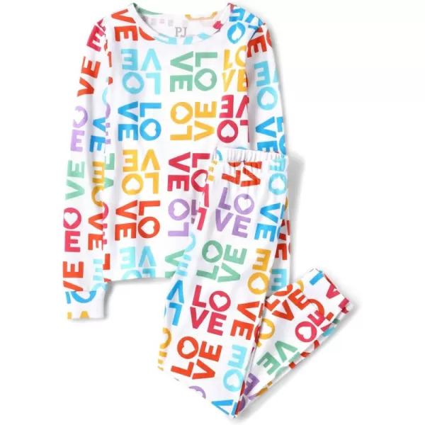 The Children's Place Baby Girls' Kids-PJ Long Sleeve Top and Pants Snug Fit 100% Cotton 2 Piece Pajama Set