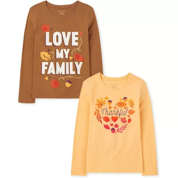 The Children's Place Baby Toddler Girls Long Sleeve Graphic T-Shirt 2-Pack