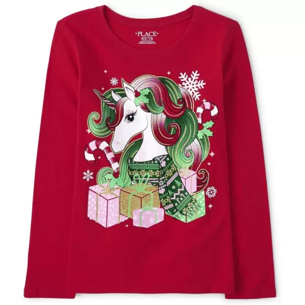 The Children's Place Girls' All Holidays Long Sleeve Graphic T-Shirts