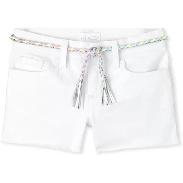 The Children's Place Girls' Belted Denim Shorts