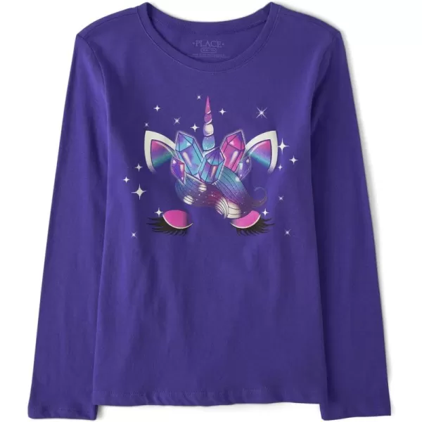 The Children's Place Girls' Long Sleeve Animal Graphic T-Shirt