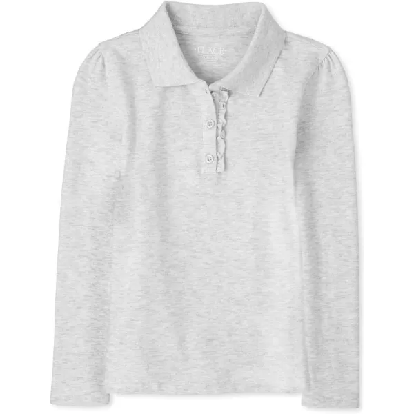 The Children's Place Girls' Long Sleeve Ruffle Pique Polo
