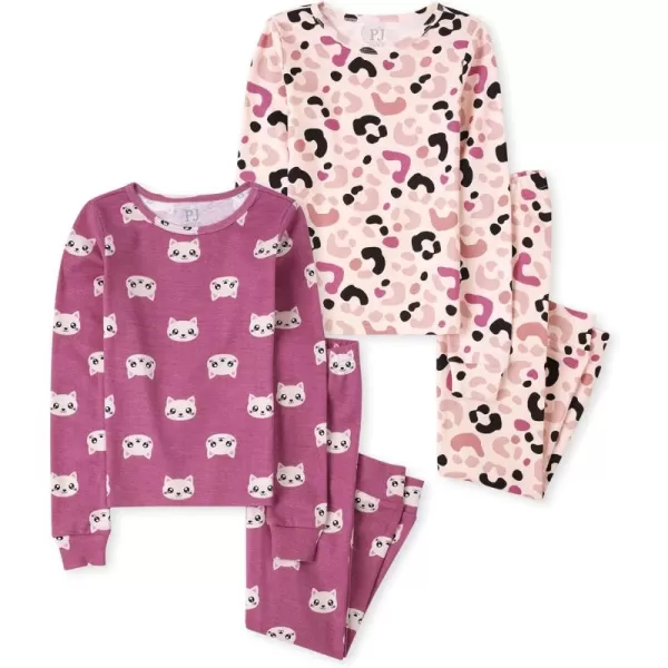 The Children's Place Girls' Long Sleeve Top and Pants Pajama Sets