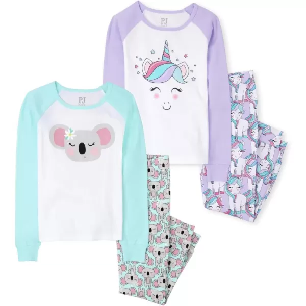 The Children's Place Girls' Long Sleeve Top and Pants Pajama Sets