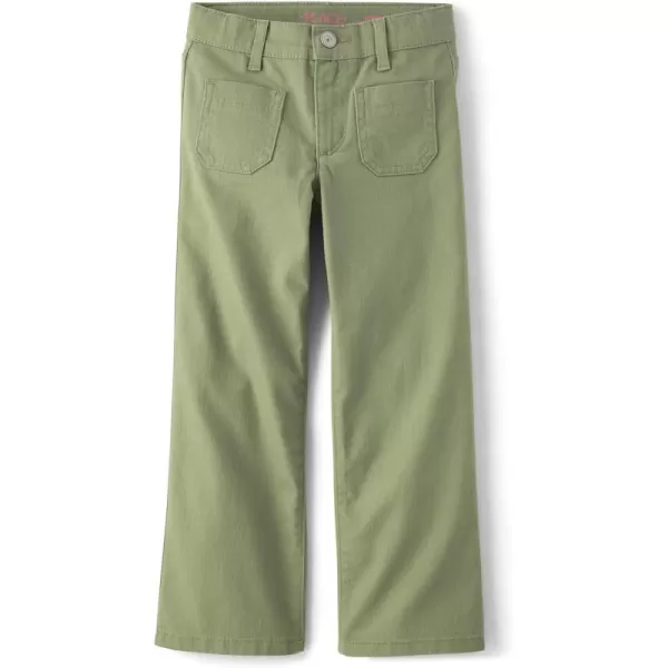 The Children's Place Girls' Patch Pocket Wide Leg Pants