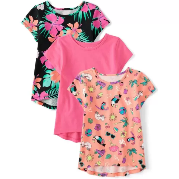 The Children's Place Girls' Short Sleeve Everyday T-Shirts