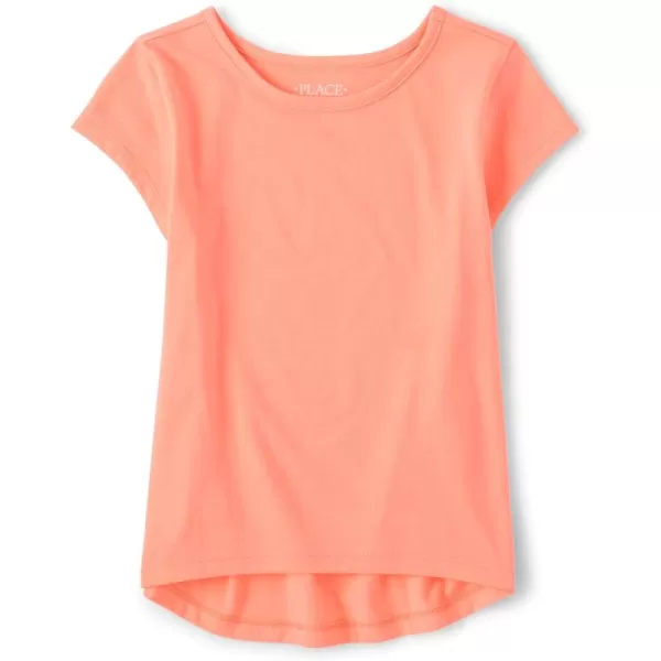 The Children's Place Girls' Short Sleeve High Low Tee