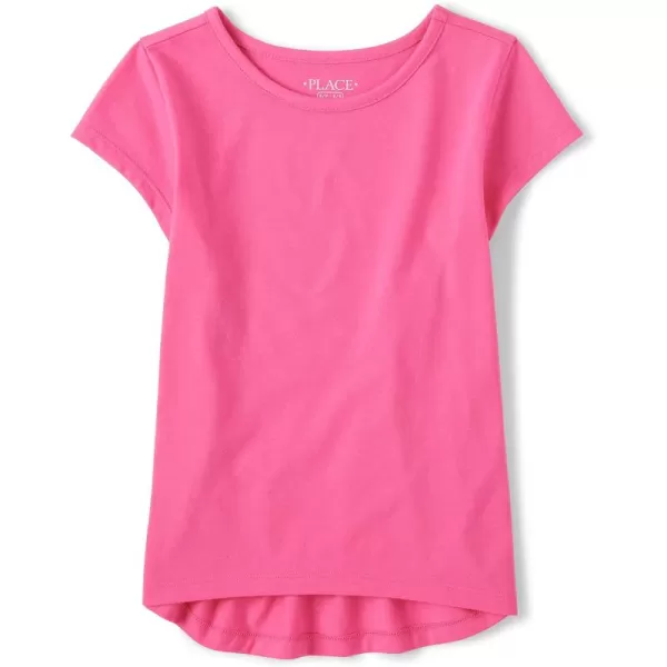 The Children's Place Girls' Short Sleeve High Low Tee