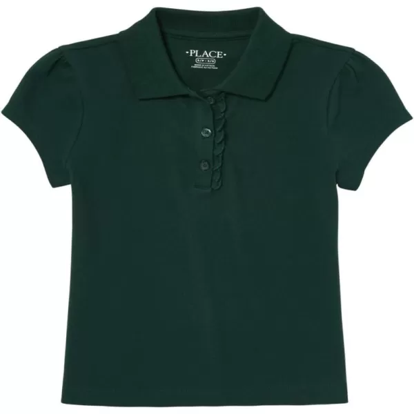 The Children's Place Girls' Short Sleeve Ruffle Pique Polo