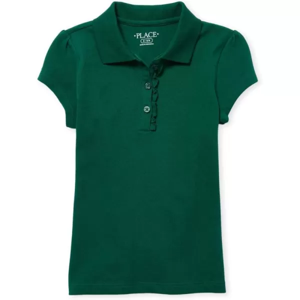 The Children's Place Girls' Short Sleeve Ruffle Pique Polo
