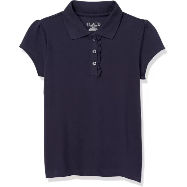 The Children's Place Girls' Short Sleeve Ruffle Pique Polo