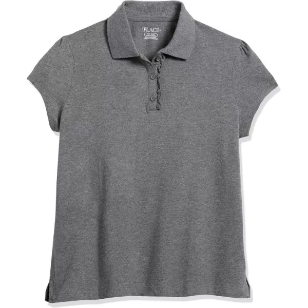 The Children's Place Girls' Short Sleeve Ruffle Pique Polo