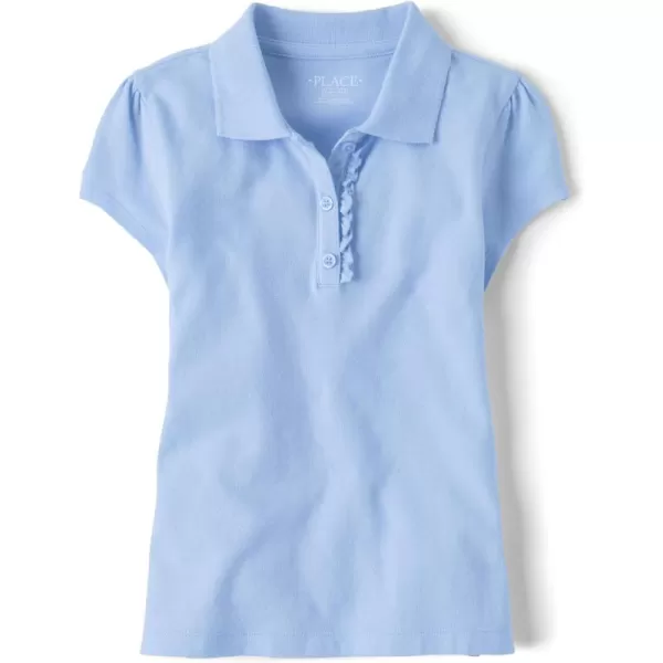 The Children's Place Girls' Short Sleeve Ruffle Pique Polo