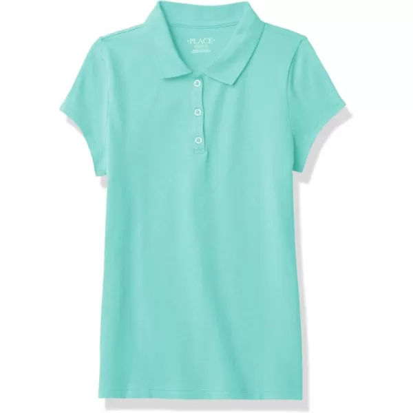 The Children's Place Girls' Short Sleeve Ruffle Pique Polo