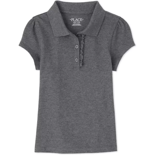 The Children's Place Girls' Short Sleeve Ruffle Pique Polo