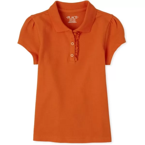 The Children's Place Girls' Short Sleeve Ruffle Pique Polo