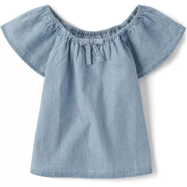 The Children's Place Girls' Short Sleeve Woven Fashion Top