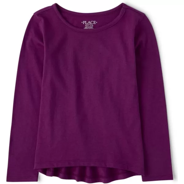 The Children's Place Girls' Single Long Sleeve Basic Layering T-Shirt