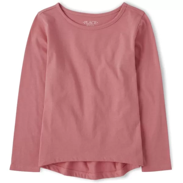 The Children's Place Girls' Single Long Sleeve Basic Layering T-Shirt