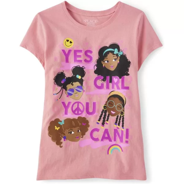 The Children's Place girls Do Anything Graphic Short Sleeve Tee