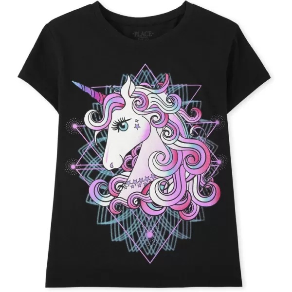 The Children's Place girls Dream Unicorn Graphic Short Sleeve Tee