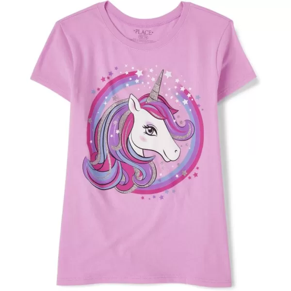 The Children's Place girls Dream Unicorn Graphic Short Sleeve Tee